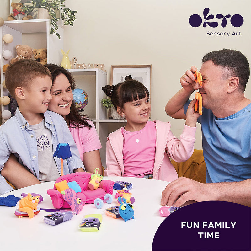 OKTO SENSORY ART 18 COLORS AIR CLAY CREATIVITY SET