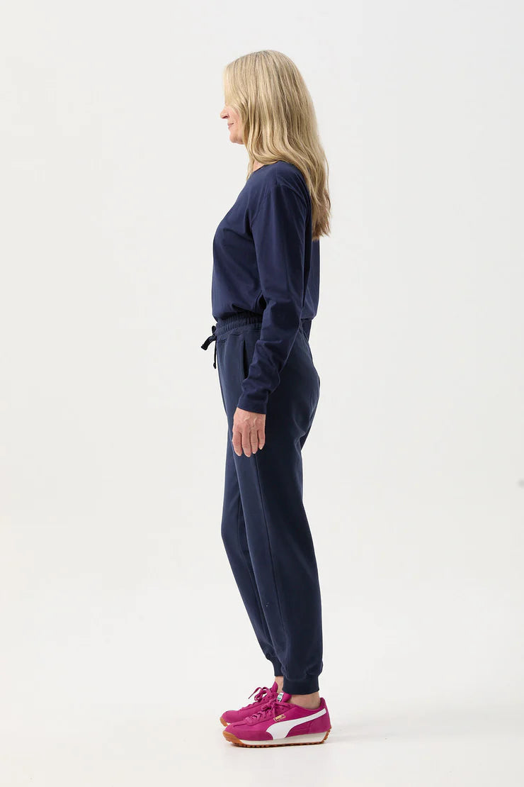 Goondiwindi Cotton Cuffed Track Pant - Parisian Night