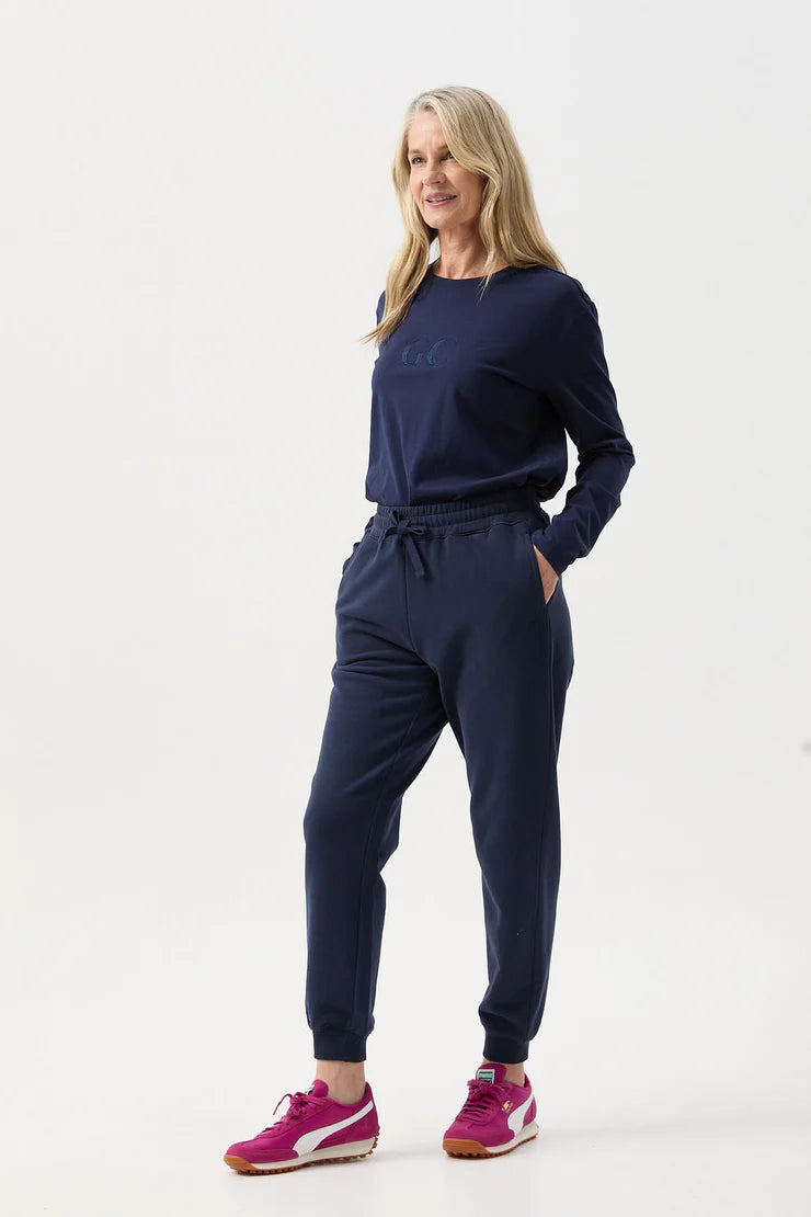 Goondiwindi Cotton Cuffed Track Pant - Parisian Night