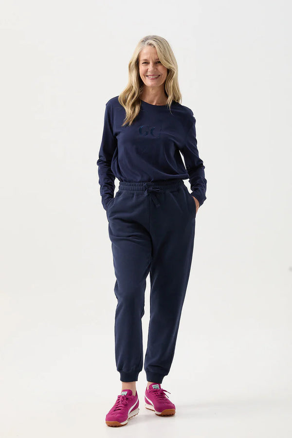 Goondiwindi Cotton Cuffed Track Pant - Parisian Night