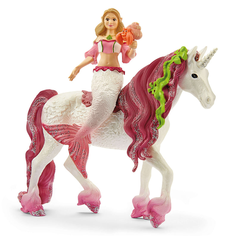 SCHLEICH MERMAID FEYA ON UNDERWATER UNICORN