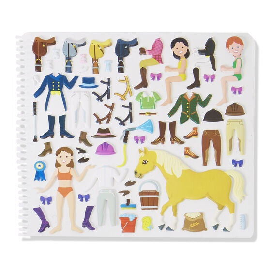 MELISSA & DOUG RESUABLE PUFFY STICKER ACTIVITY- RIDING CLUB