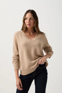 Goondiwindi Cotton V Neck Merino Cotton Jumper - 2 Colours