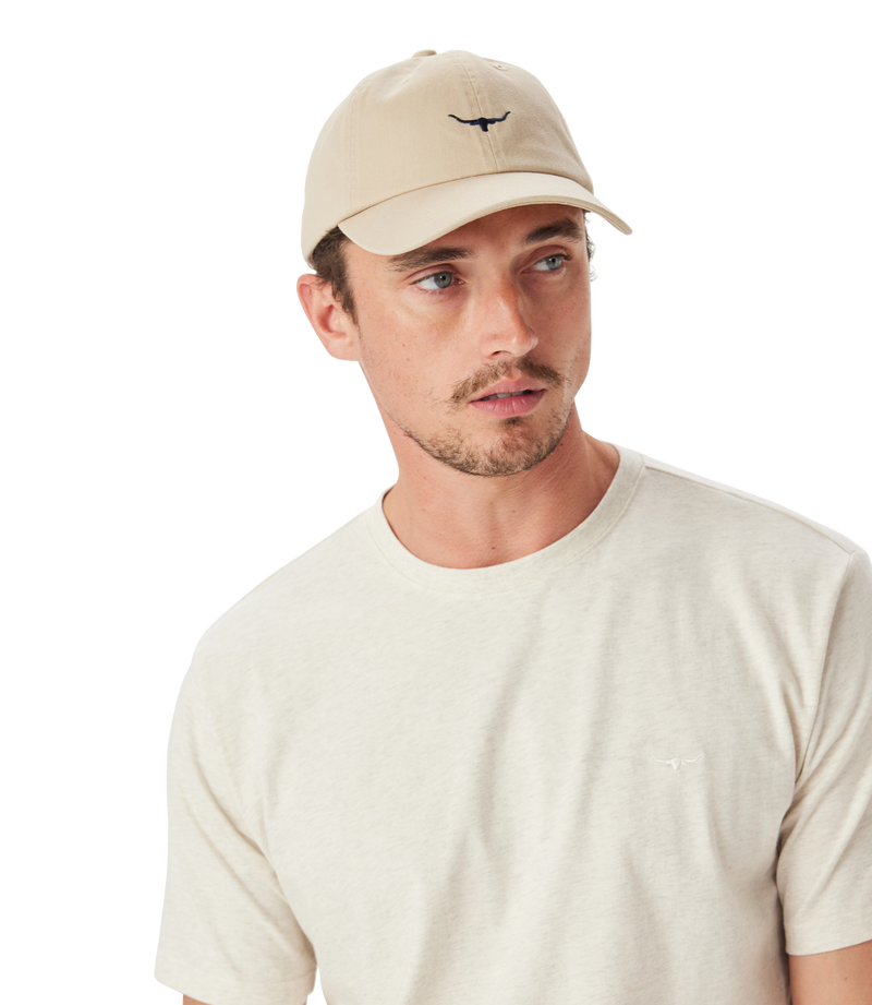 R.M. Williams Mini Longhorn Twill Cap - Ecru