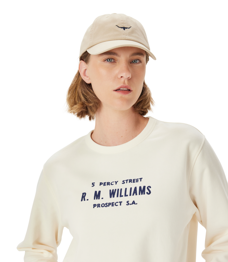 R.M. Williams Mini Longhorn Twill Cap - Ecru