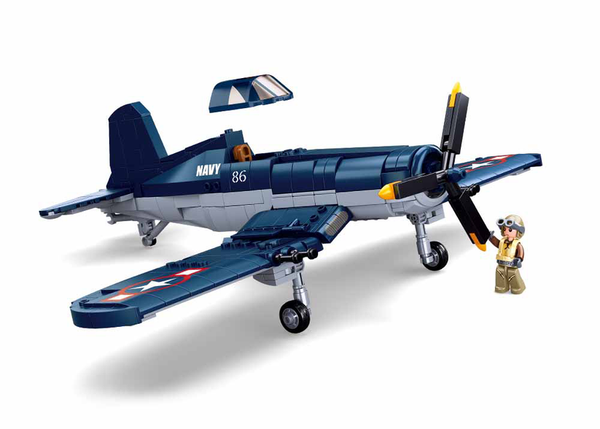 Sluban WWII F4U Corsair Fighter - 550 pieces