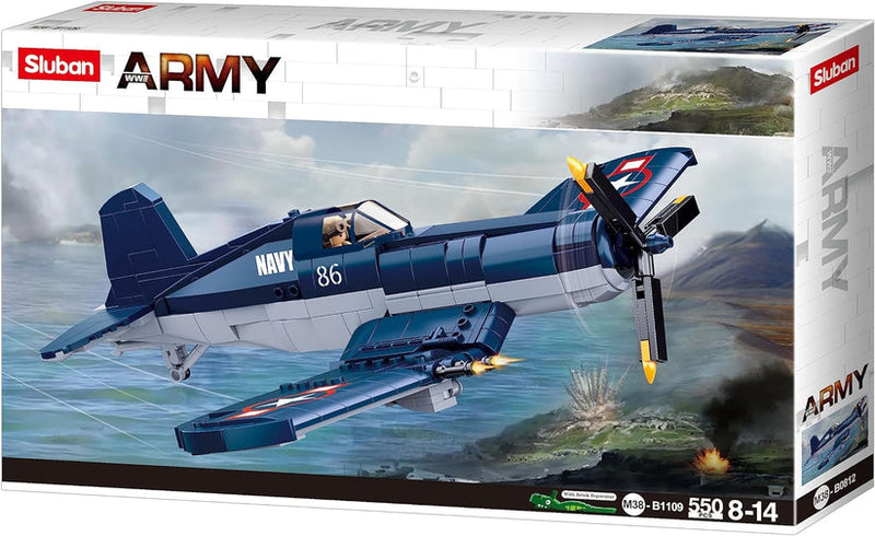 Sluban WWII F4U Corsair Fighter - 550 pieces