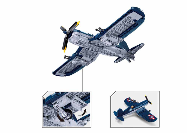 Sluban WWII F4U Corsair Fighter - 550 pieces