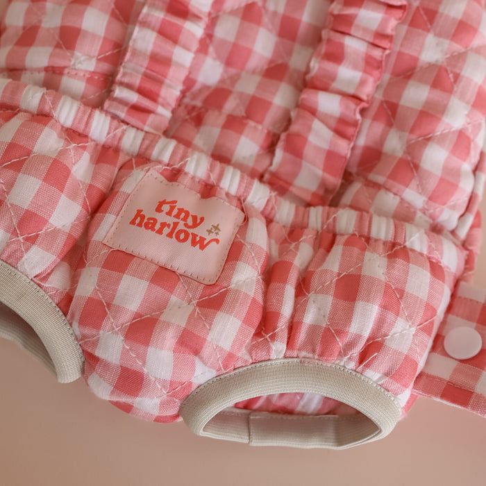 TINY HARLOW BABY DOLL WEARER- PINK GINGHAM