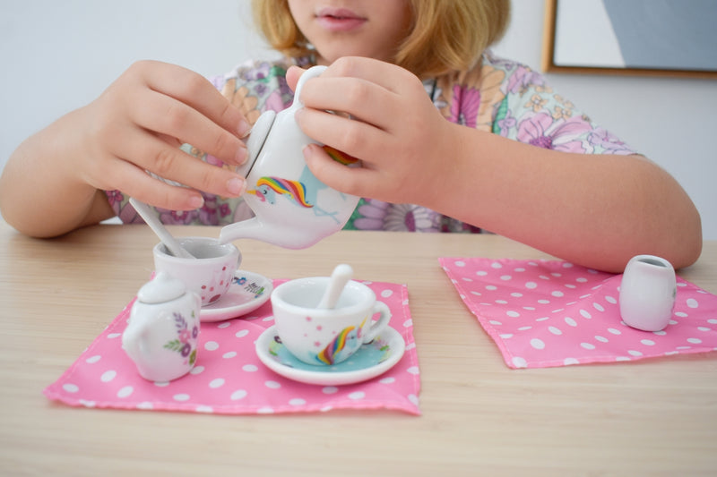 KAPER KIDZ UNICORN PORCELAIN TEA SET 13PCS