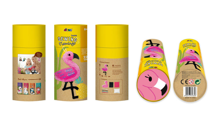 AVENIR SEWING-KEY CHAIN- FLAMINGO