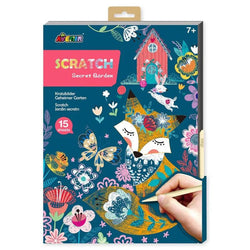 AVENIR A4 SCRATCH BOOK- SECRET GARDEN