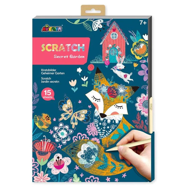 AVENIR A4 SCRATCH BOOK- SECRET GARDEN