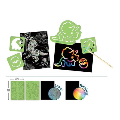 AVENIR SCRATCH & STENCIL-DINOS