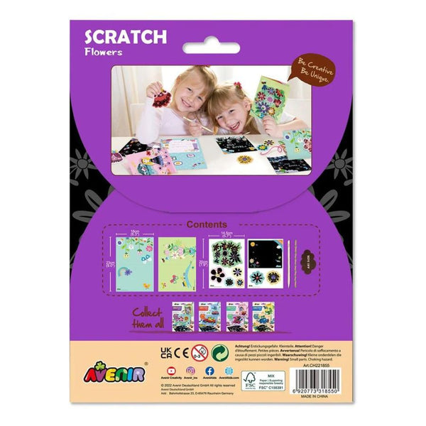 AVENIR SCRATCH GREET CARD- FLOWER