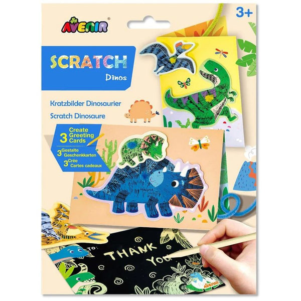 AVENIR SCRATCH GREET CARD- DINO