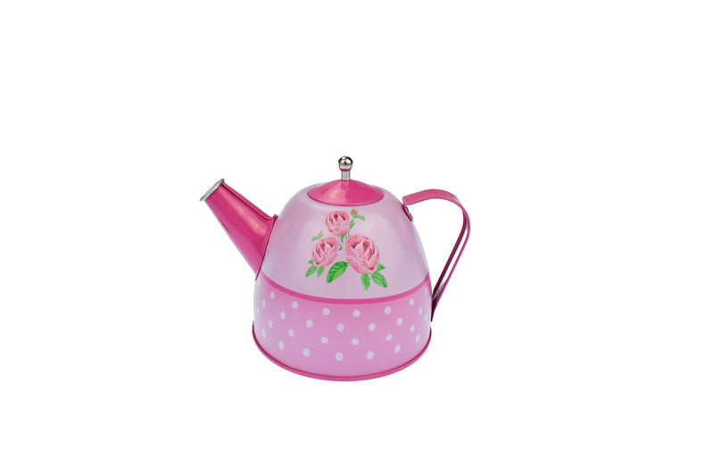 KAPER KIDZ ROSE TIN TEA SET IN PICNIC BASKET