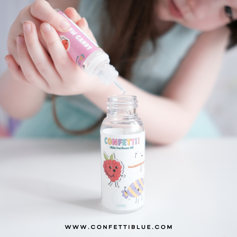 CONFETTI BLUE CANDY SCENTED PERFUME MAKING KIT