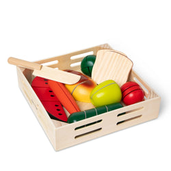 MELISSA AND DOUG CUTTING FOOD- WOODEN PLAY FOOD