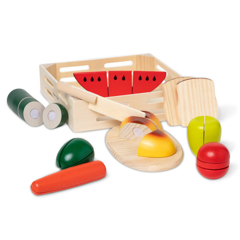 MELISSA AND DOUG CUTTING FOOD- WOODEN PLAY FOOD