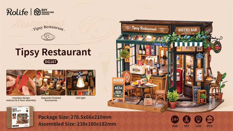 ROBOTIME ROLIFE DIY MINI HOUSE- TIPSY RESTURANT