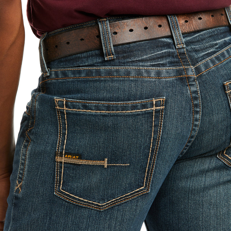 Ariat Men's Rebar M5 Slim DuraStretch Edge Stackable Straight Leg Jeans - Ironside