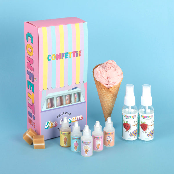 CONFETTI BLUE ICE CREAM SCENTED PERFUME MAKING KIT