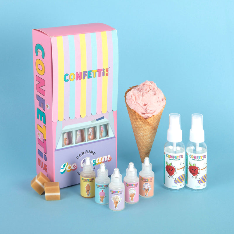 CONFETTI BLUE ICE CREAM SCENTED PERFUME MAKING KIT