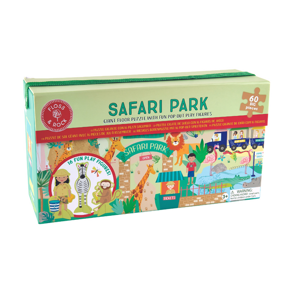 FLOSS AND ROCK 60PC FLOOR PUZZLE- SAFARI