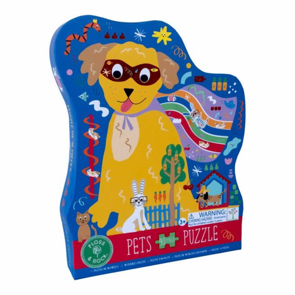 FLOSS AND ROCK 40 PC SHAPED JIGSAW- PETS