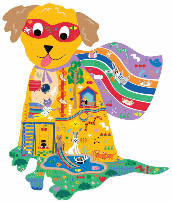FLOSS AND ROCK 40 PC SHAPED JIGSAW- PETS