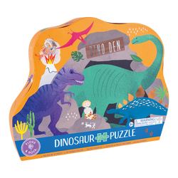 FLOSS AND ROCK 80PC SHAPED JIGSAW PUZZLE-DINOSAUR