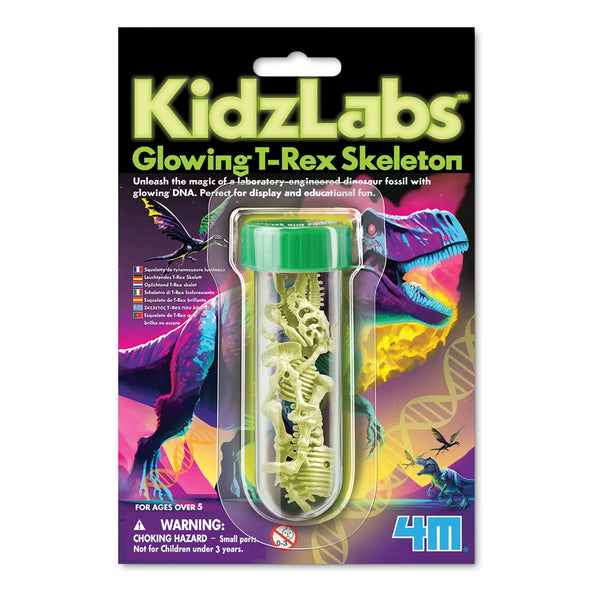 4M KIDZLABS- GLOWING T-REX SKELETON