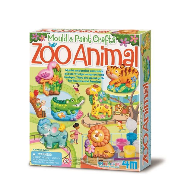 4M MOULD & PAINT-ZOO ANIMALS