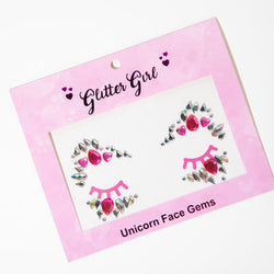 GLITTER GIRL UNICORN FACE GEMS- LOVE SPARKLE