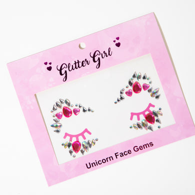 GLITTER GIRL UNICORN FACE GEMS- LOVE SPARKLE