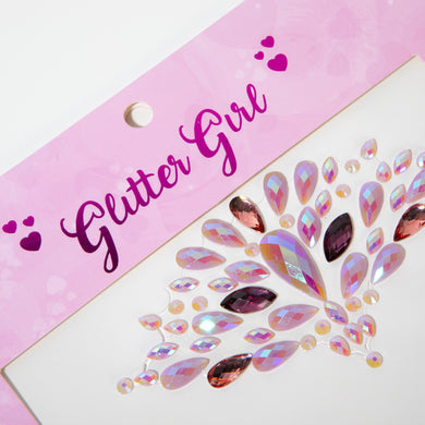 GLITTER GIRL UNICORN FACE GEMS- PURPLE PARTY