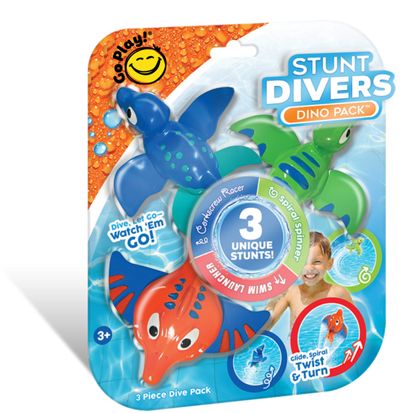 GO PLAY! STUNT DIVERS DINO PACK