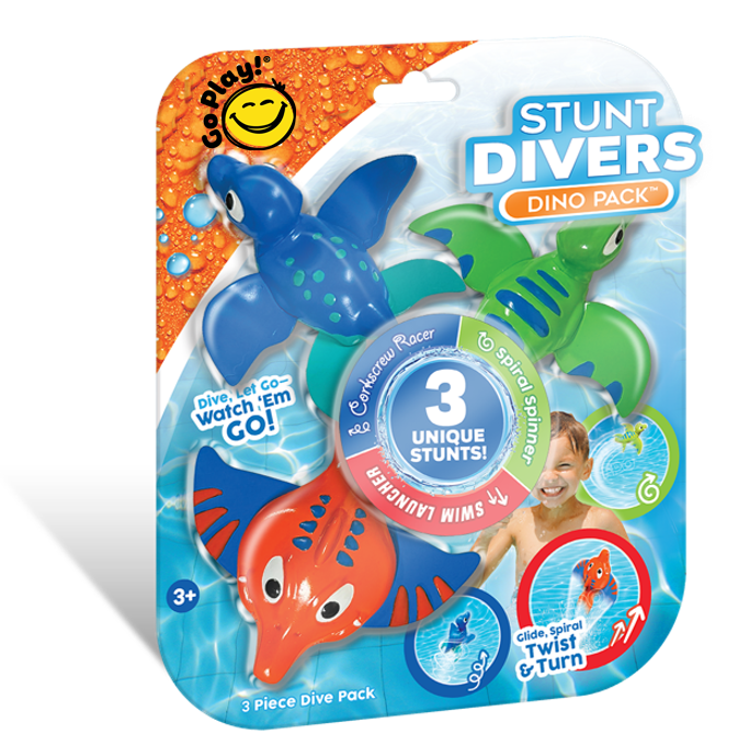 GO PLAY! STUNT DIVERS DINO PACK