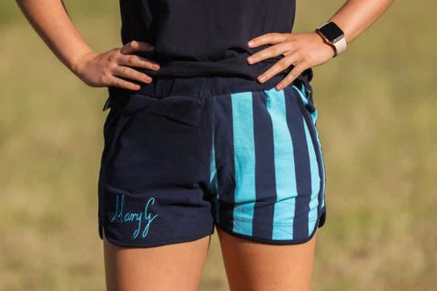 Mary G Ladies Fave 2.0 Shorts - Navy/Blue/Mint