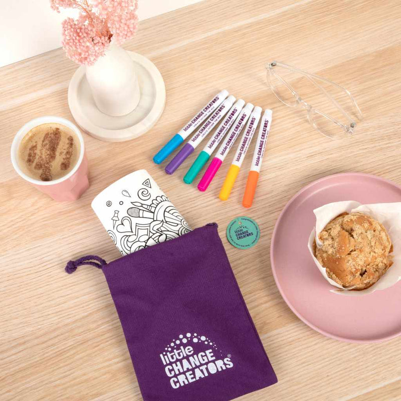 LITTLE CHANGE CREATORS SILICONE MAT COLOURING SET- IMAGINATION