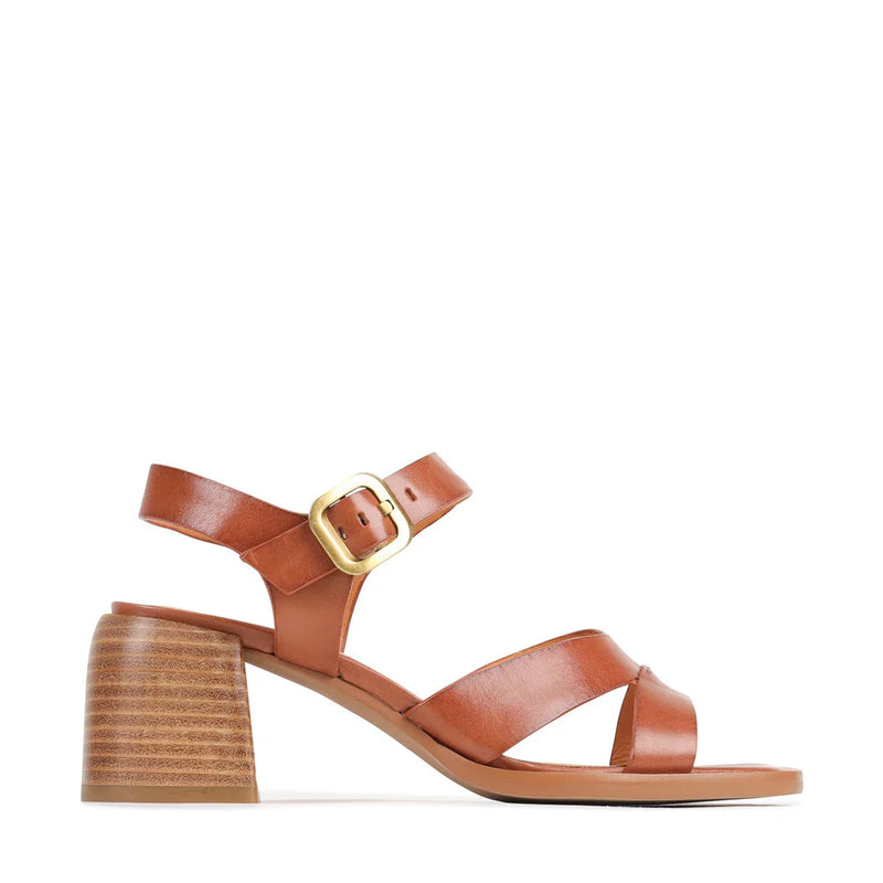 EOS Isoken Block Heel Sandal - Brandy