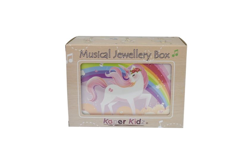 KAPER KIDZ RAINBOW UNICORN HEIRLOOM MUSIC BOX