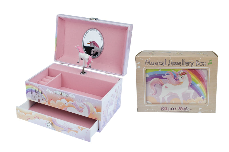 KAPER KIDZ RAINBOW UNICORN HEIRLOOM MUSIC BOX