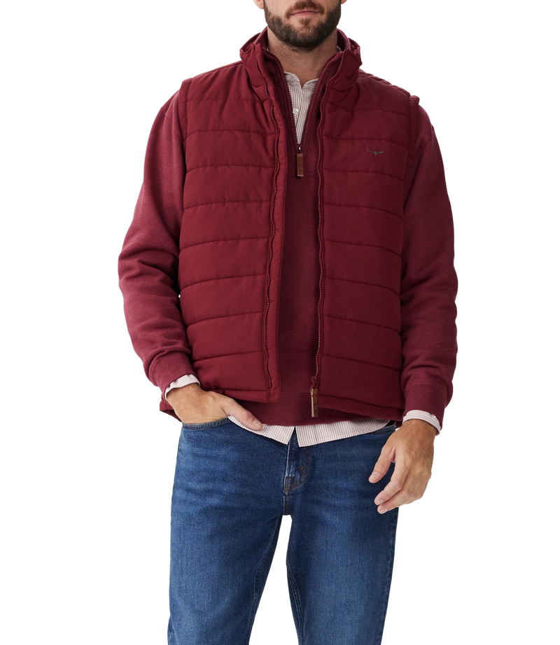 R.M. Williams Patterson Creek Vest - Burgundy