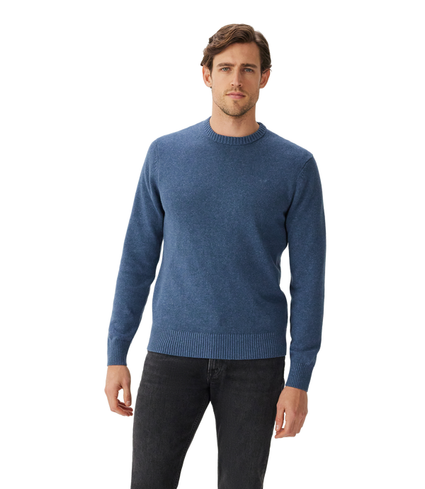 R.M. Williams Howe Cotton Sweater - Mid Blue