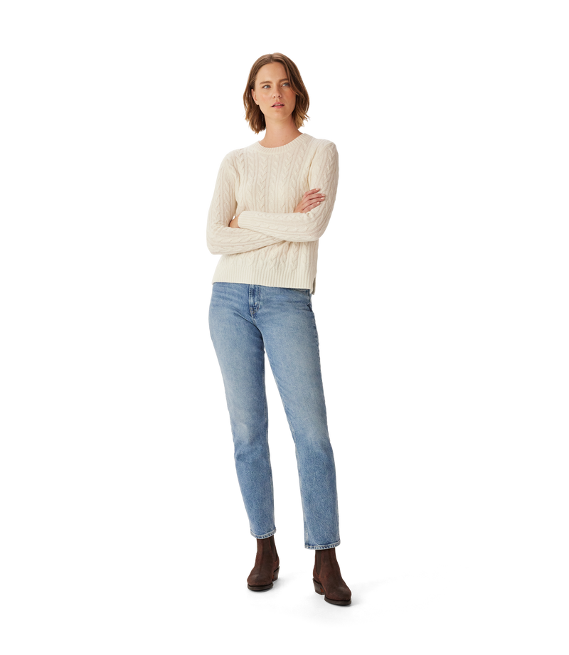 R.M. Williams Seaforth Cable Knit - Off White