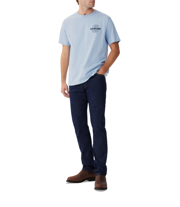 R.M. Williams Type T-Shirt - Light Blue