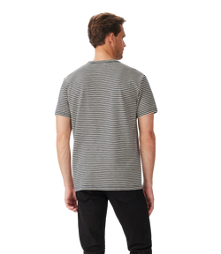 R.M. Williams Stanley Stripe T-Shirt - Sand/Navy