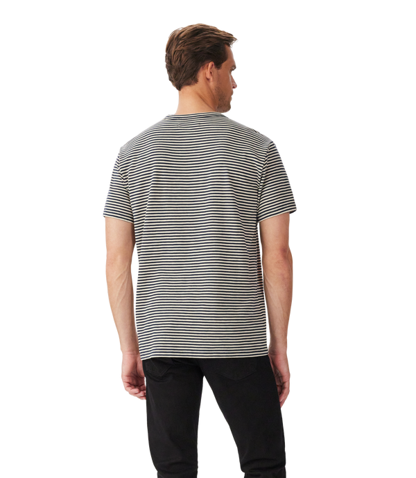 R.M. Williams Stanley Stripe T-Shirt - Sand/Navy
